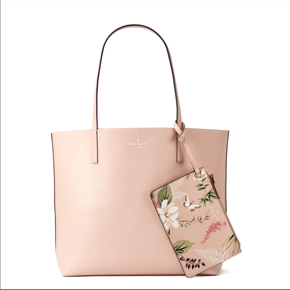 🌸SET🌸 Kate Spade Mya Botanical Leather Tote Set - Picture 6 of 8